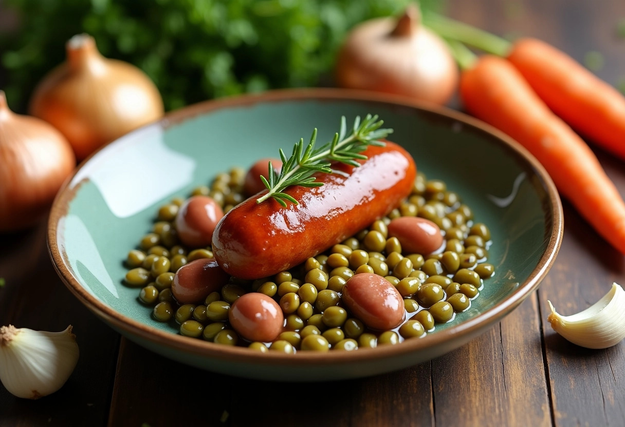 lentilles saucisse