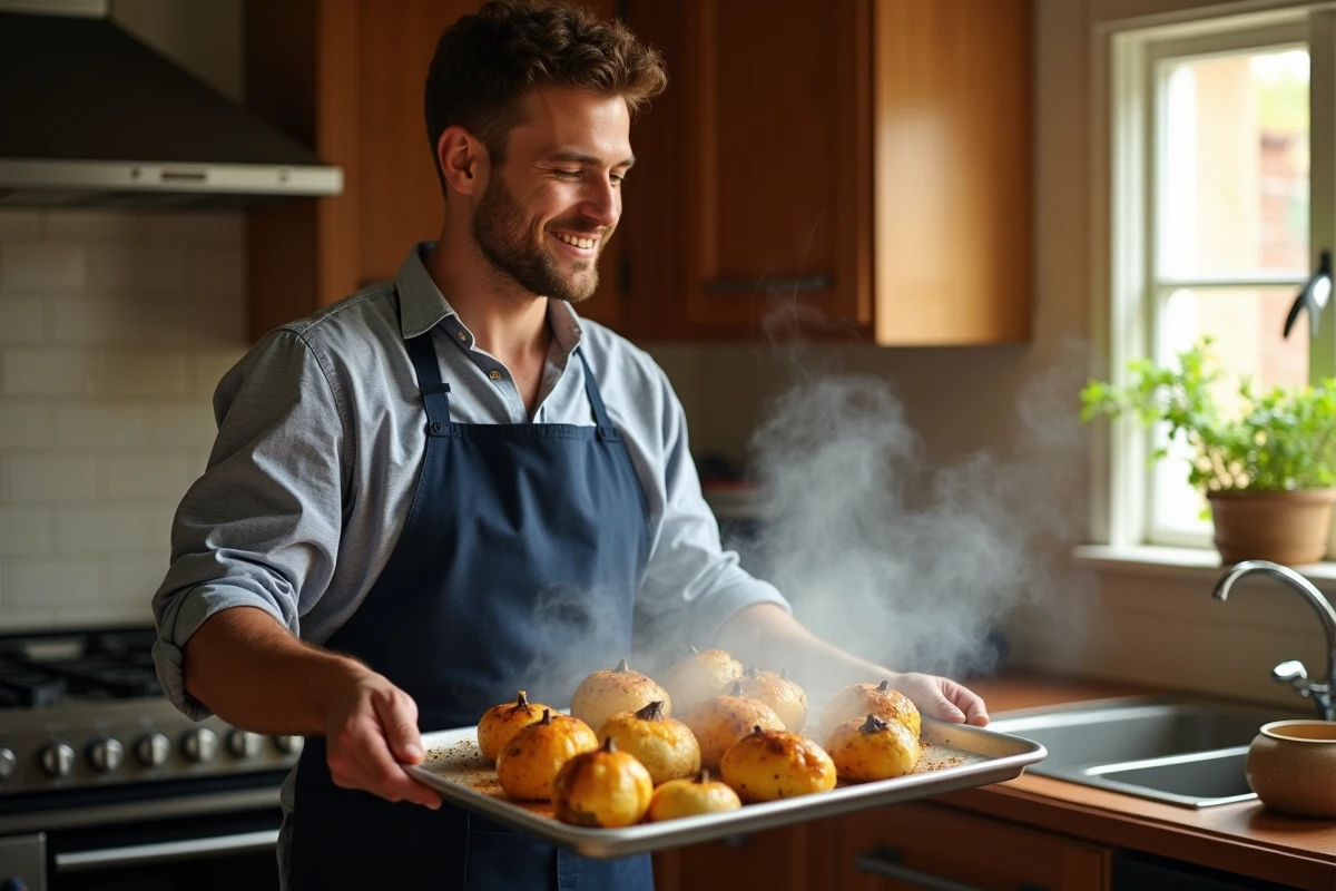 Jeune homme sortant une plaque d