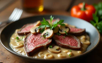 Langue de bœuf aux champignons : marier les arômes pour un plat réconfortant