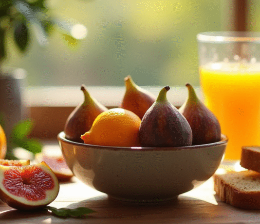Fruits en f : des idées simples pour les savourer chaque jour Table de petit déjeuner avec figues feijoas et physalis