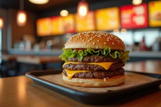 Prix d'un Big Mac McDonald's en France avec menu affiché en euros dans un restaurant français